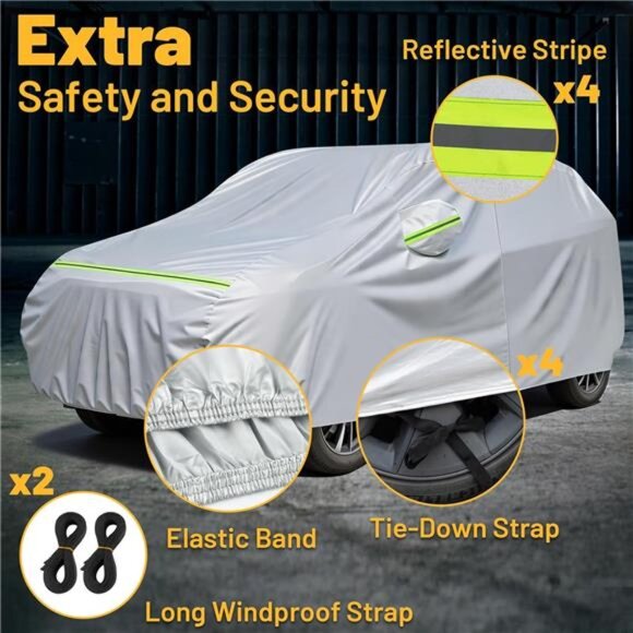 Car Cover Waterproof - All Weather for Automobiles 6 Layers Heavy - Picture 4 of 7